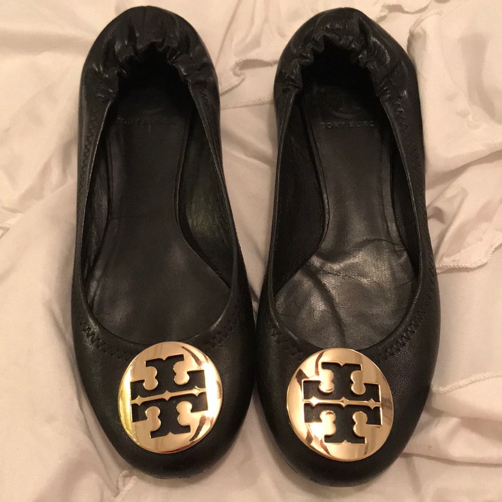 Tory Burch black Reva flats